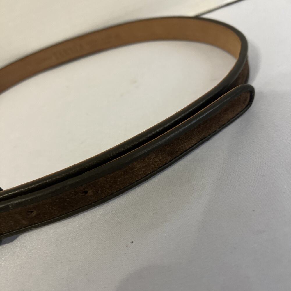 Tanner Women’s Dark Leather Belt Made In Italy 361bt08. Size 36 - Picture 4 of 6